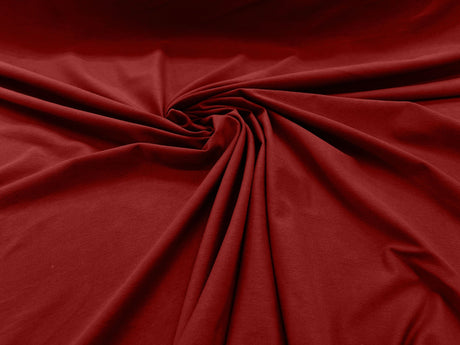 Cotton Jersey Spandex Knit Cotton Spandex Fabric - 58/60" Width, 50% Vertical Stretch, 25% Horizontal Stretch, 180 GSM (1 Yard)