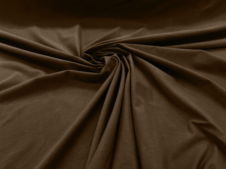 Cotton Jersey Spandex Knit Cotton Spandex Fabric - 58/60" Width, 50% Vertical Stretch, 25% Horizontal Stretch, 180 GSM (1 Yard)