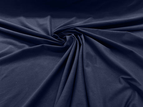Cotton Jersey Spandex Knit Cotton Spandex Fabric - 58/60" Width, 50% Vertical Stretch, 25% Horizontal Stretch, 180 GSM (1 Yard)