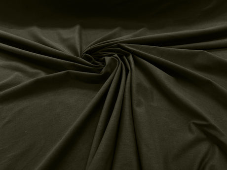 Cotton Jersey Spandex Knit Cotton Spandex Fabric - 58/60" Width, 50% Vertical Stretch, 25% Horizontal Stretch, 180 GSM (1 Yard)