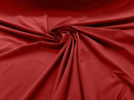Cotton Jersey Spandex Knit Cotton Spandex Fabric - 58/60" Width, 50% Vertical Stretch, 25% Horizontal Stretch, 180 GSM (1 Yard)