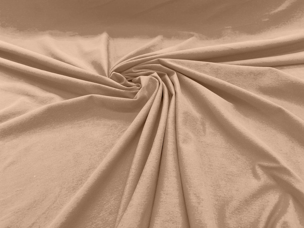 Cotton Jersey Spandex Knit Cotton Spandex Fabric - 58/60" Width, 50% Vertical Stretch, 25% Horizontal Stretch, 180 GSM (1 Yard)