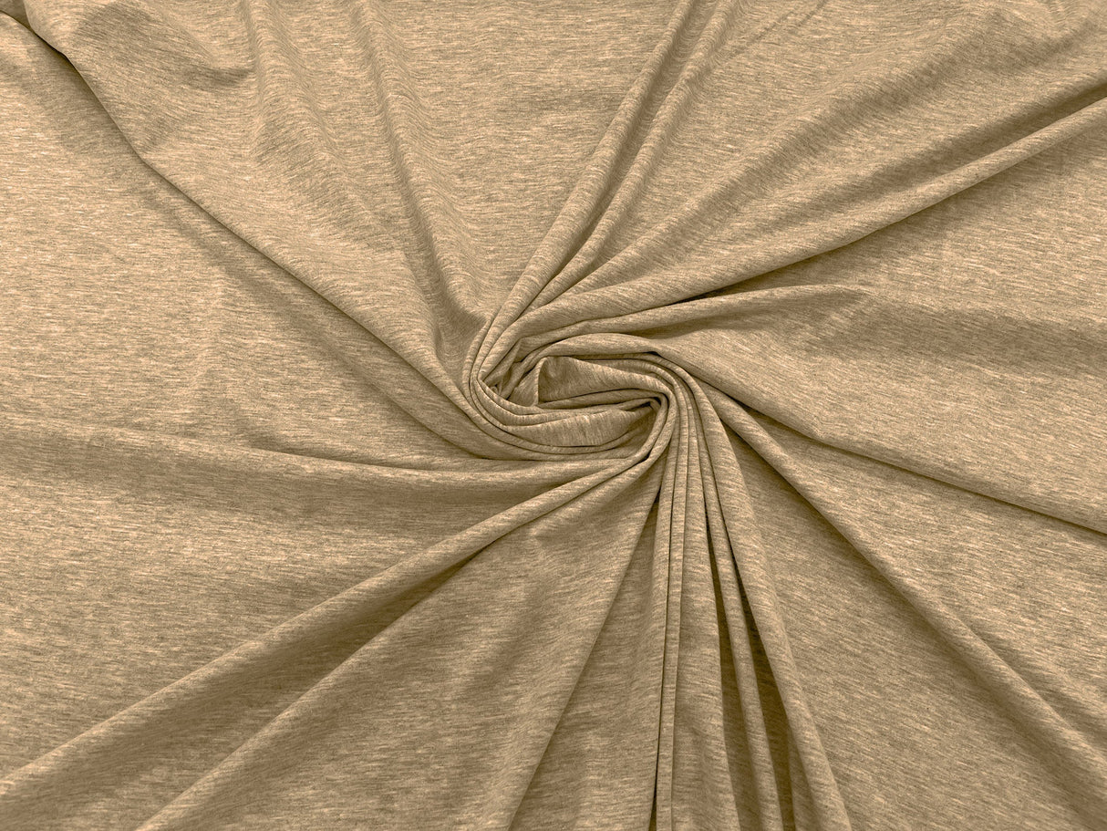 Cotton Jersey Spandex Knit Cotton Spandex Fabric - 58/60" Width, 50% Vertical Stretch, 25% Horizontal Stretch, 180 GSM (1 Yard)