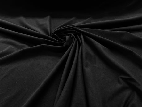 Cotton Jersey Spandex Knit Cotton Spandex Fabric - 58/60" Width, 50% Vertical Stretch, 25% Horizontal Stretch, 180 GSM (1 Yard)