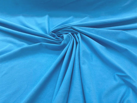 Cotton Jersey Spandex Knit Cotton Spandex Fabric - 58/60" Width, 50% Vertical Stretch, 25% Horizontal Stretch, 180 GSM (1 Yard)
