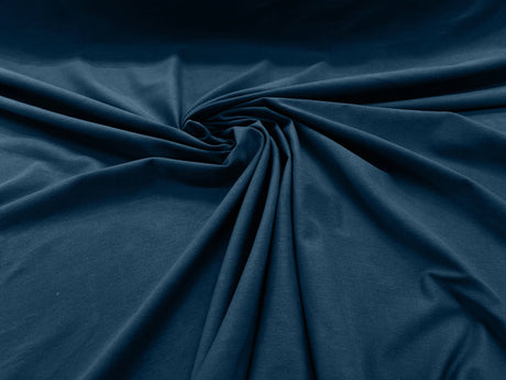 Cotton Jersey Spandex Knit Cotton Spandex Fabric - 58/60" Width, 50% Vertical Stretch, 25% Horizontal Stretch, 180 GSM (1 Yard)