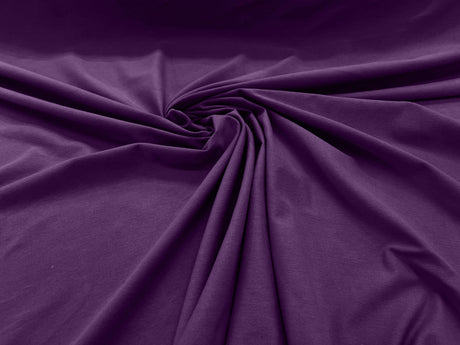 Cotton Jersey Spandex Knit Cotton Spandex Fabric - 58/60" Width, 50% Vertical Stretch, 25% Horizontal Stretch, 180 GSM (1 Yard)