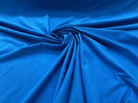 Cotton Jersey Spandex Knit Cotton Spandex Fabric - 58/60" Width, 50% Vertical Stretch, 25% Horizontal Stretch, 180 GSM (1 Yard)