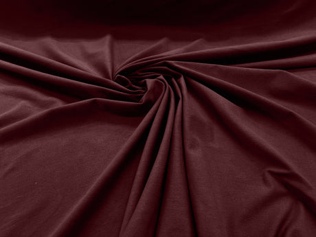 Cotton Jersey Spandex Knit Cotton Spandex Fabric - 58/60" Width, 50% Vertical Stretch, 25% Horizontal Stretch, 180 GSM (1 Yard)