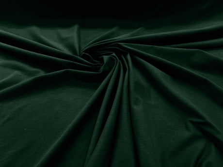 Cotton Jersey Spandex Knit Cotton Spandex Fabric - 58/60" Width, 50% Vertical Stretch, 25% Horizontal Stretch, 180 GSM (1 Yard)
