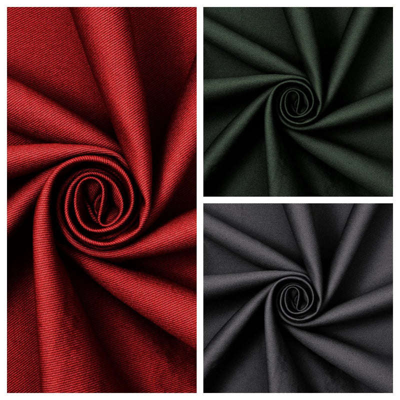 Cotton Twill Cotton Fabric - Solid, 58" Width (1 Yard)