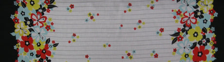 Cotton Lawn Print Multi Color Red Print 7M355 Double Border Cotton Fabric - Multi Color Red Print, 56/58" Width (1 Yard)