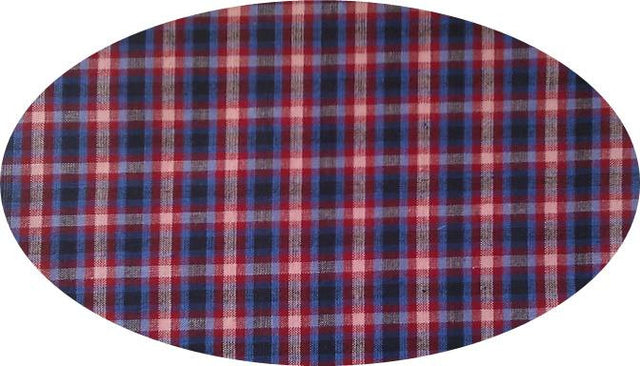 Cotton Yarn Dyed Cotton Fabric - Brushed Or Flat Blue/Black/Red, 40/42" Width