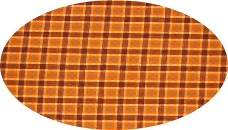 Cotton Yarn Dyed Brushed Or Flat Cotton Fabric - Orange/Brown, 40/42" Width