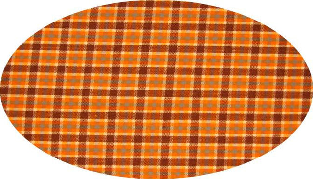 Cotton Yarn Dyed Brushed Or Flat Cotton Fabric - Orange/Brown, 40/42" Width