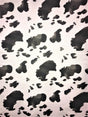 Black Cow Poly Cotton Fabric - Black Cow Print, 59/60" Width (1 Yard)