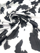 Cow Print Power Mesh Fabric - 4 Way Stretch, Cow Print, 58" Width (1 Yard)