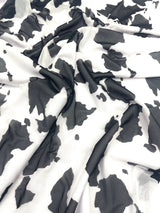 Cow Print Power Mesh Fabric - 4 Way Stretch, Cow Print, 58" Width (1 Yard)