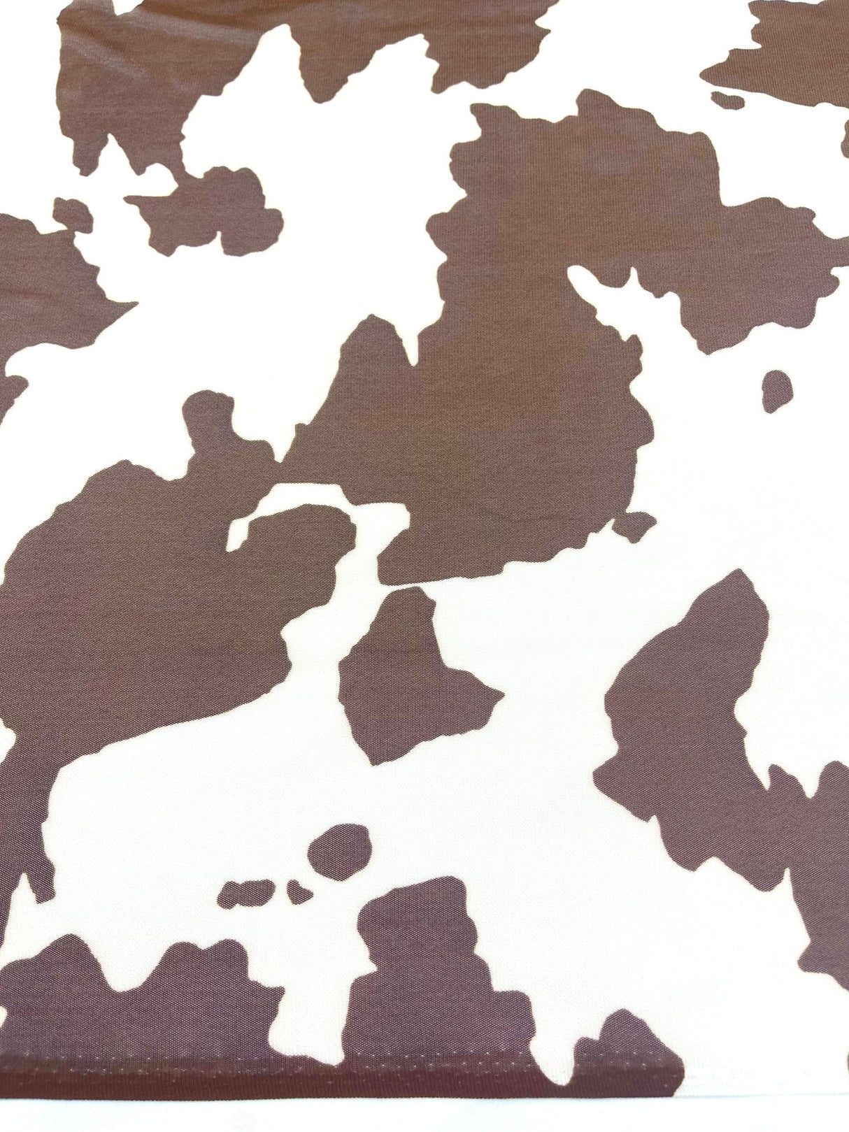 Cow Print Power Mesh Fabric - 4 Way Stretch, Cow Print, 58" Width (1 Yard)
