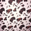 Cow Or Zebra Print Poly Cotton Fabric - Black/White, Brown/White, Zebra Animal Print, 58/60" Width