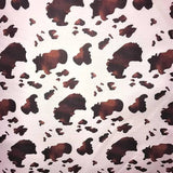 Cow Or Zebra Print Poly Cotton Fabric - Black/White, Brown/White, Zebra Animal Print, 58/60" Width