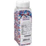 Patriotic Red, White and Blue Star Sprinkles – 16.5 oz. handheld container