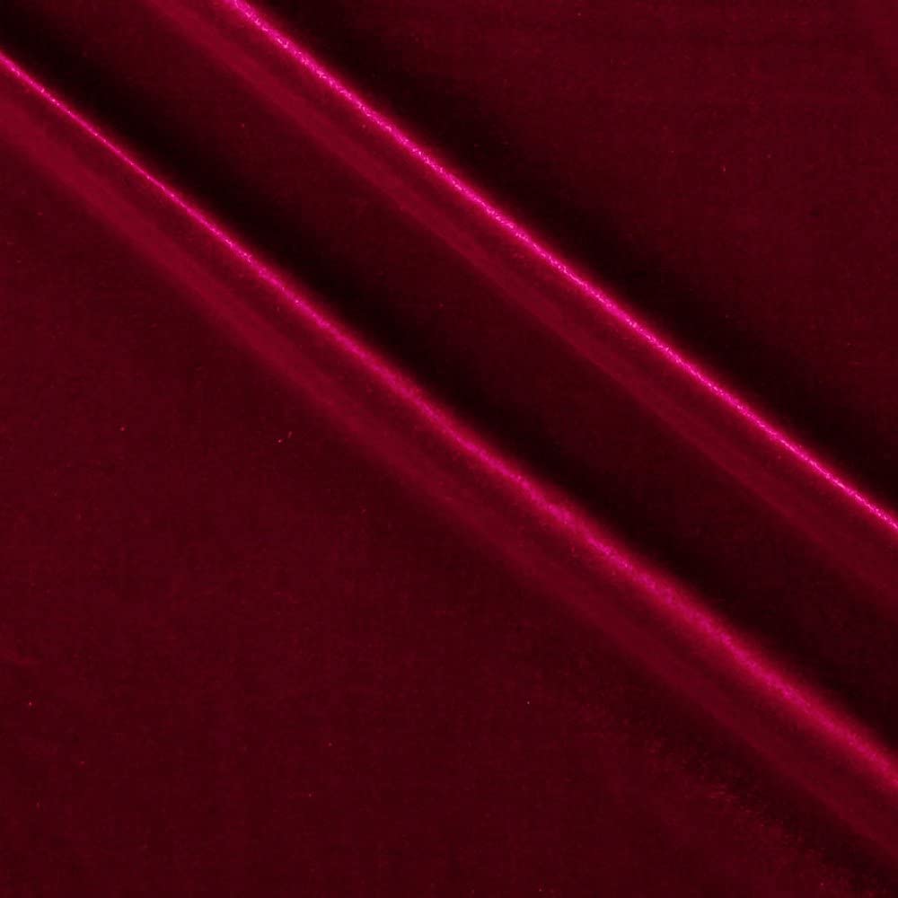 1 Yard Stretch Velvet Fabric Soft Silky 4 Way Stretch for Apparel Costumes 58/60 Inch Width