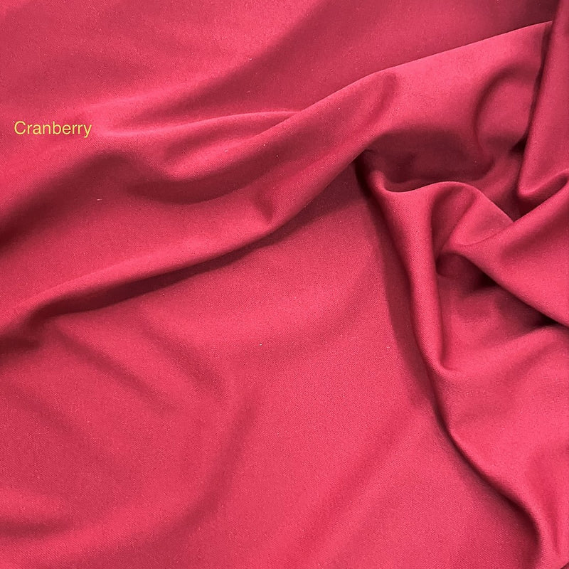 Cranberry Scuba Polyester Fabric - Cranberry, Knit, 59"-60" Width