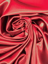 Cranberry Medium Satin Polyester Fabric - Cranberry, Satin, 58"-60" Wide (1 Yard)