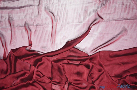 Two Tone Chiffon Polyester Fabric - Iridescent Sheer, 58/60" Width, Multiple Colors (Yards, Bolts, Sample Swatch)