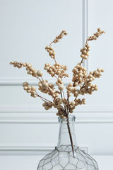 18” Cream Dew Berry Christmas Spray