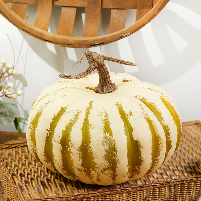 9" x 5" Creme/Green Latex Harvest Pumpkin Vine