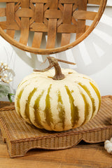 9" x 5" Creme/Green Latex Harvest Pumpkin Vine