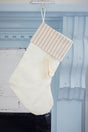 Beige Stocking with Stripe & Tassel