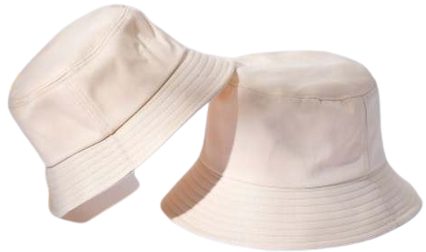 Bucket Hats Cotton Fabric - Cream, 56-58CM Head Size (1 Piece)
