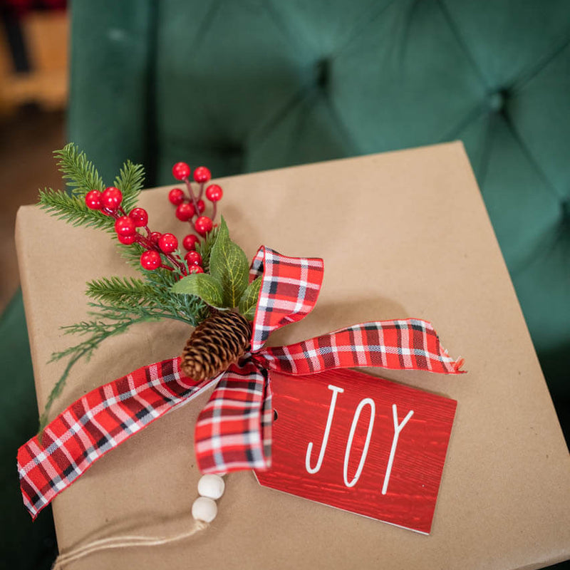 MDF Joy Tag Ornament 9 Inch Rustic Christmas Gift Tree Decor