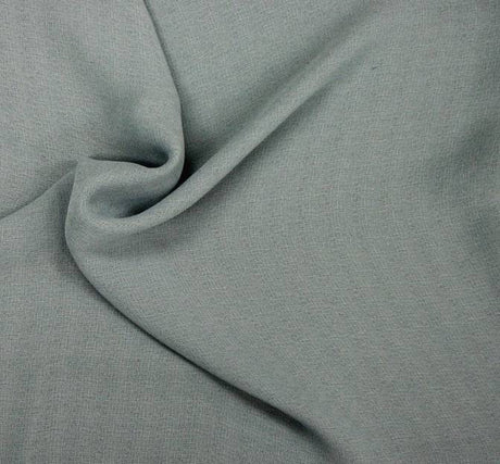 Crepe Caterina Blue Polyester Fabric - Blue, 58/60" Width (1 Yard)