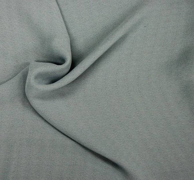 Crepe Caterina Blue Polyester Fabric - Blue, 58/60" Width (1 Yard)