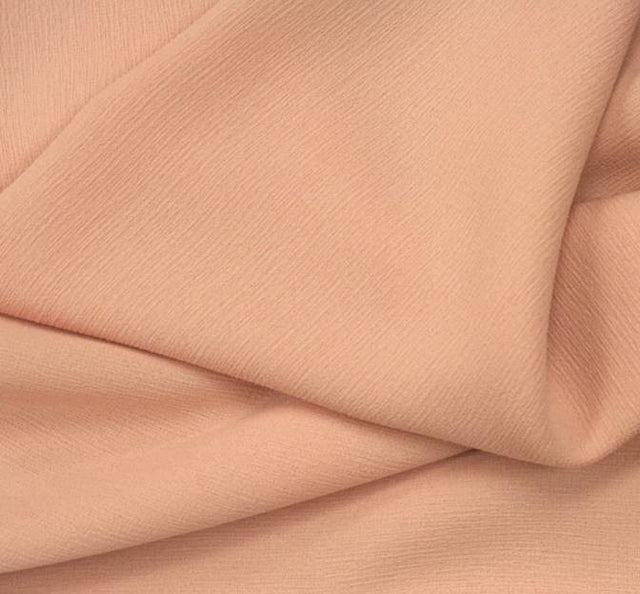 Crepe Ellisa Blush Polyester Fabric - Blush, 58/60" Width (1 Yard)