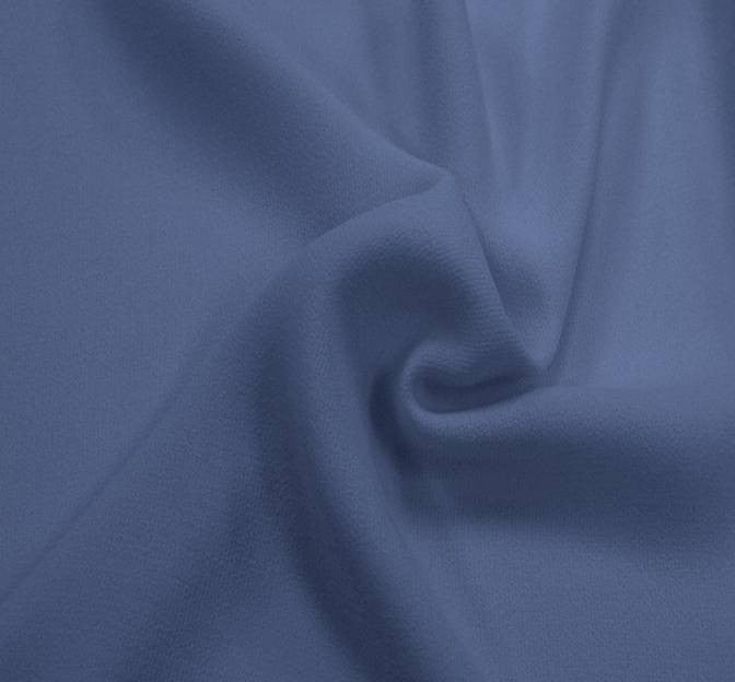 Crepe Ellisa 100 Percent Polyester Fabric - Denim Blue, 58/60" Width (1 Yard)