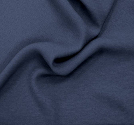 Crepe Ellisa 100 Percent Polyester Fabric - Navy, 58/60" Width (1 Yard)
