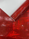 Crocodile Embossed PVC Holographic Vinyl Fabric - Gold, Pink, Red, Silver, Steel Lead, Turquoise, Crocodile Embossed, 54" Width (1 Yard)