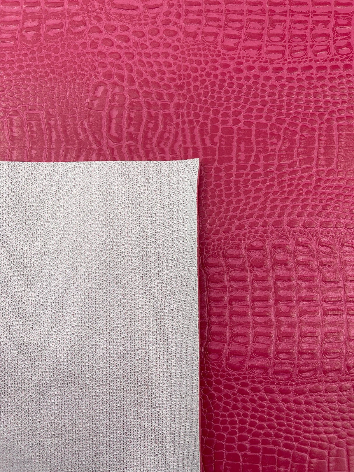 Crocodile Marine Vinyl Faux Leather Fabric - Two Tone Skin Texture, 54" Width (1 Yard)