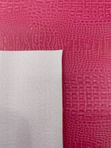 Crocodile Marine Vinyl Faux Leather Fabric - Two Tone Skin Texture, 54" Width (1 Yard)