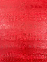 Crocodile Marine Vinyl Faux Leather Fabric - Two Tone Skin Texture, 54" Width (1 Yard)