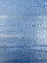Crocodile Marine Vinyl Faux Leather Fabric - Two Tone Skin Texture, 54" Width (1 Yard)
