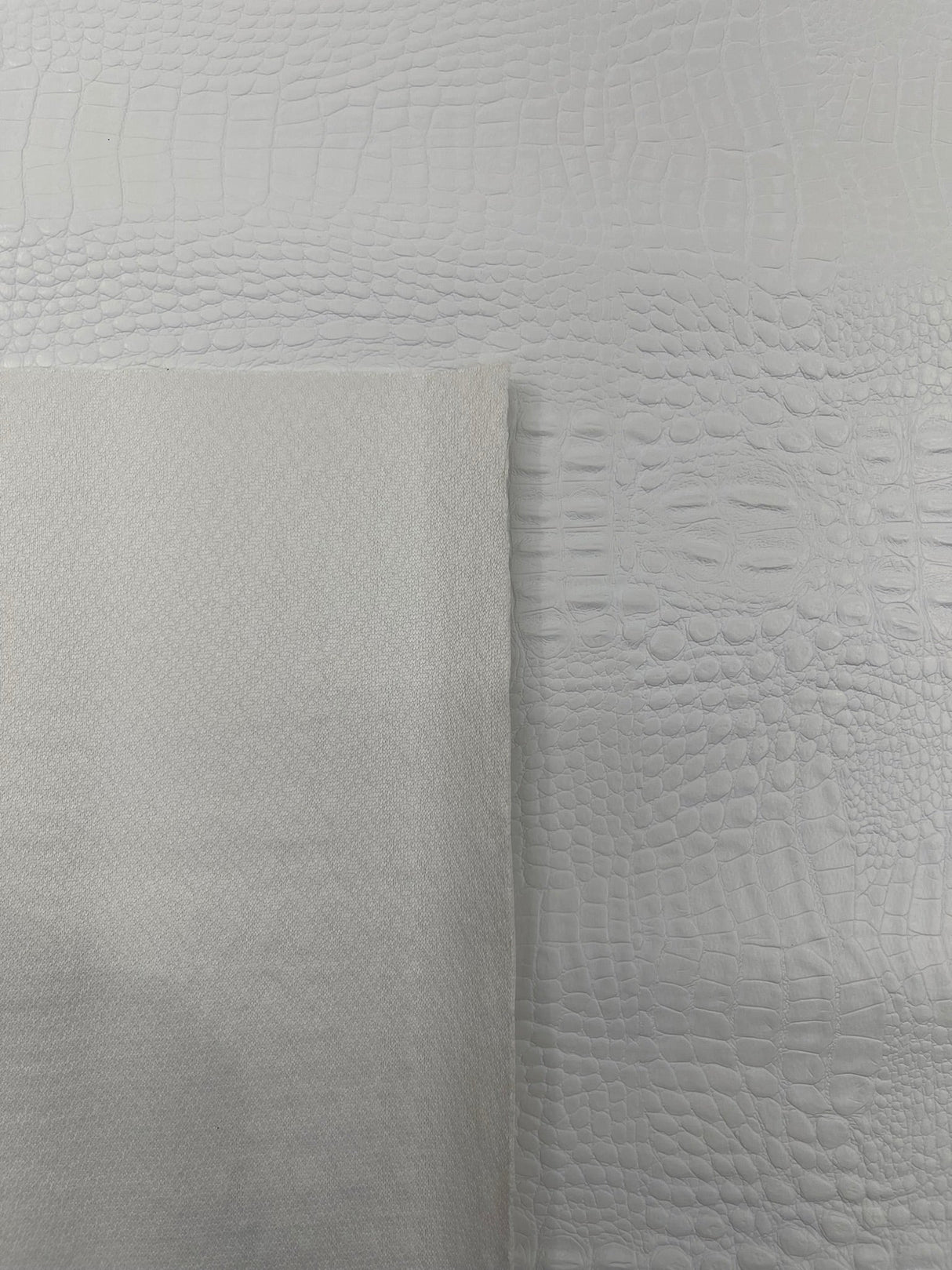 Crocodile Marine Vinyl Faux Leather Fabric - Two Tone Skin Texture, 54" Width (1 Yard)