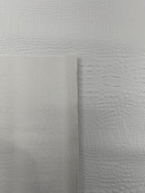 Crocodile Marine Vinyl Faux Leather Fabric - Two Tone Skin Texture, 54" Width (1 Yard)