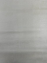 Crocodile Marine Vinyl Faux Leather Fabric - Two Tone Skin Texture, 54" Width (1 Yard)