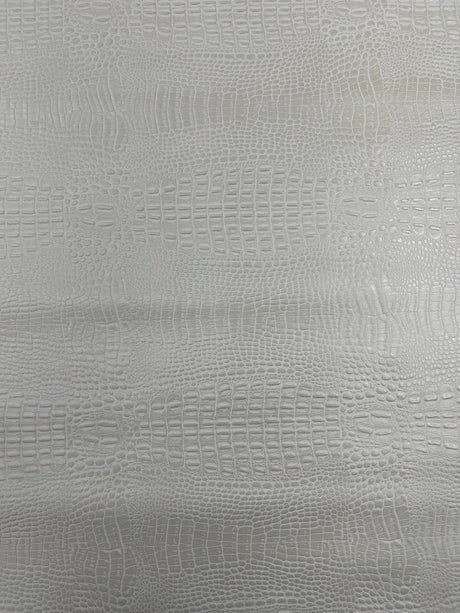 Crocodile Marine Vinyl Faux Leather Fabric - Two Tone Skin Texture, 54" Width (1 Yard)